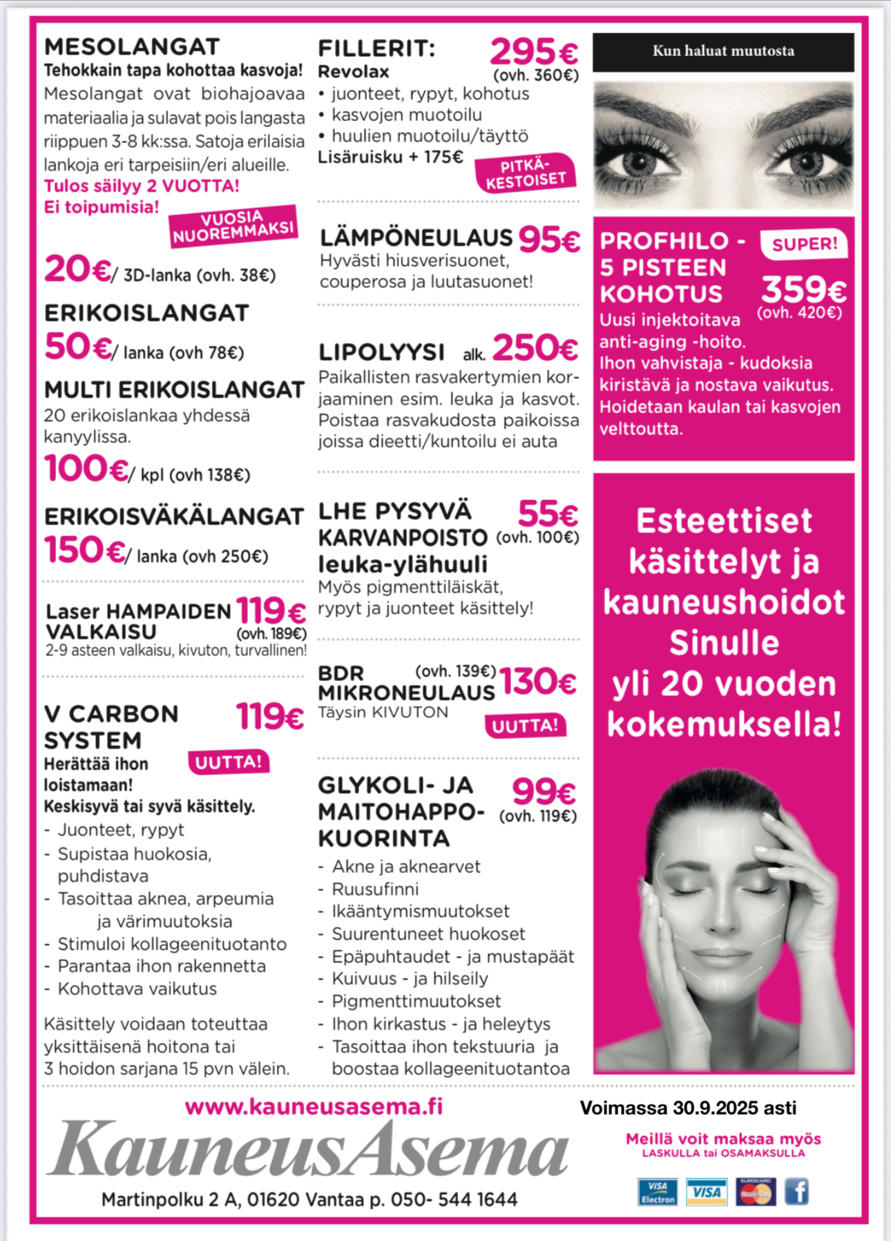 Kampanjat voimassa 30.9.2025